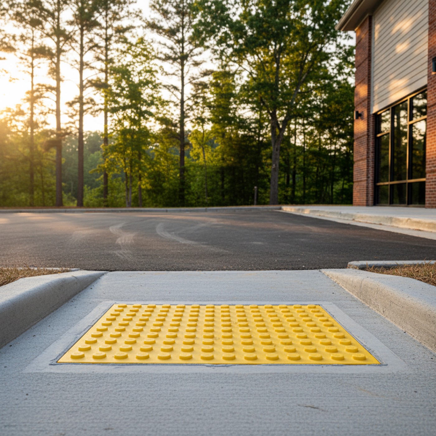 ADA-compliant concrete ramp by Davis Concrete in Greenville SC