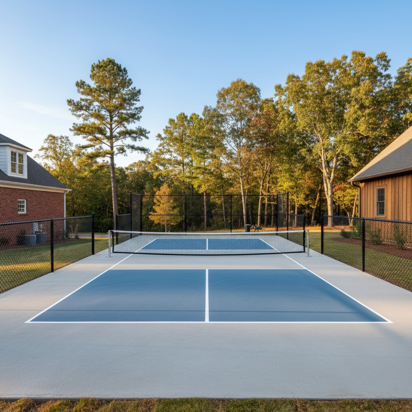 Concrete pickleball court by Davis Concrete in Greenville SC