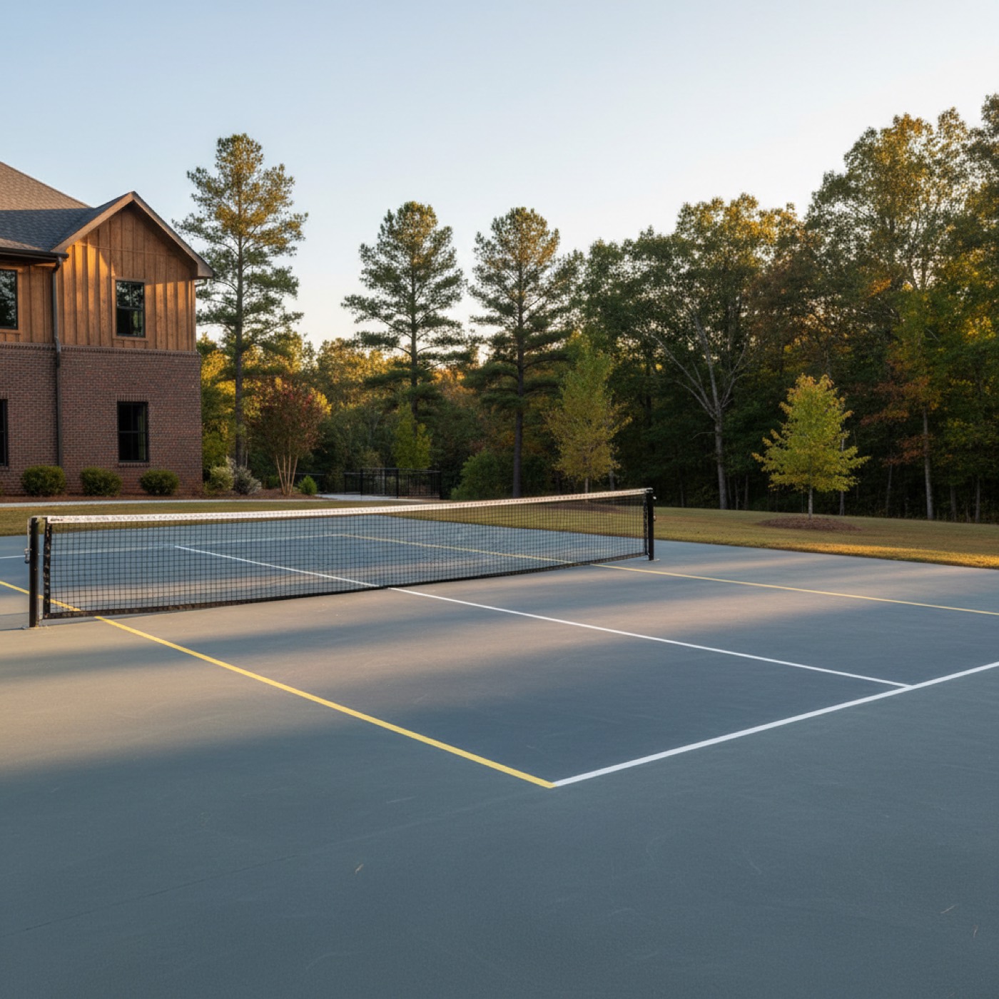 Concrete pickleball court by Davis Concrete in Greenville SC