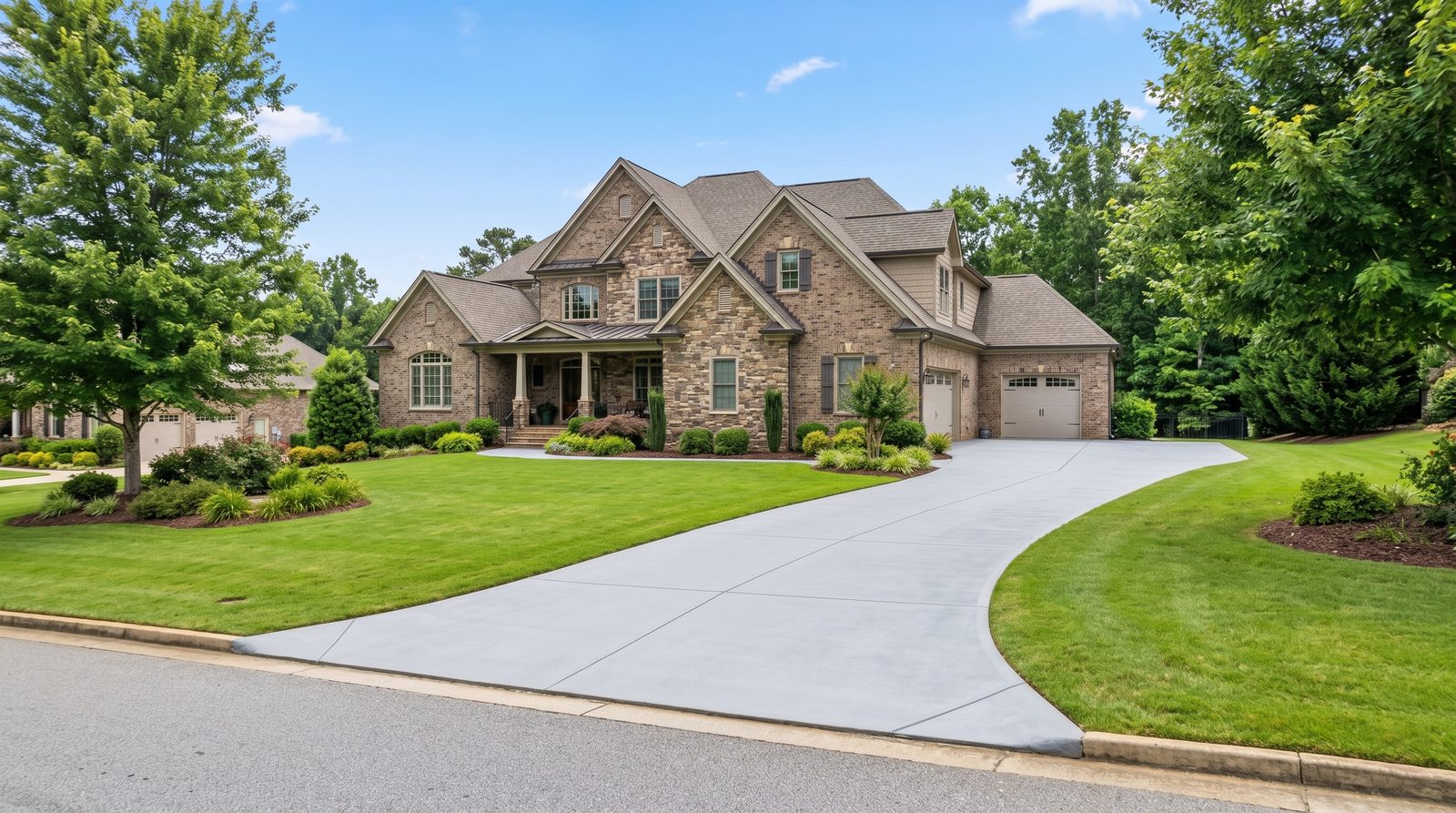 Base driveway photo before visualization
